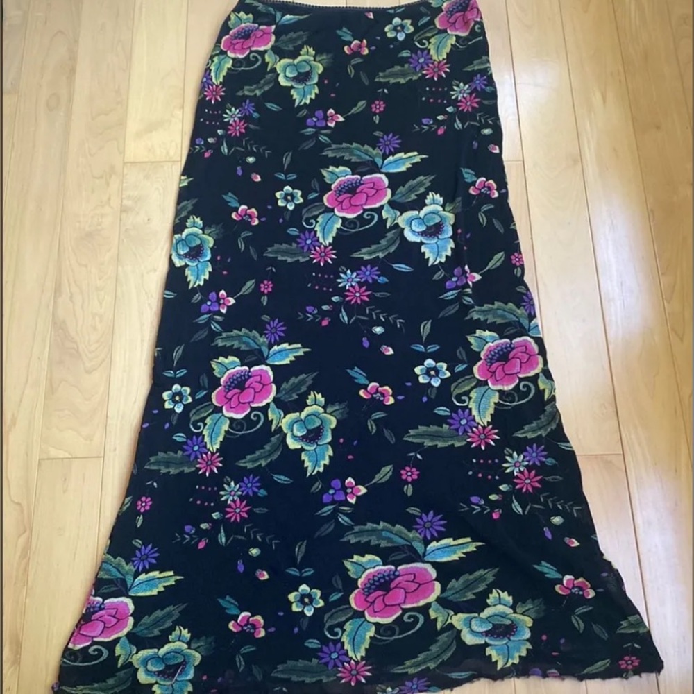 vivienne tam floral mesh maxi skirt!